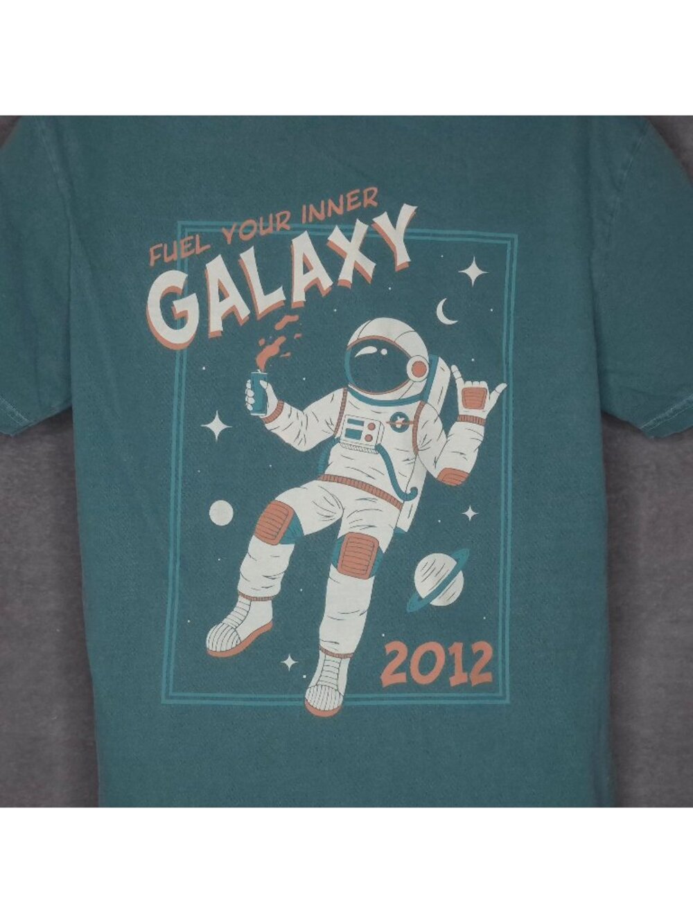 Fuel Your Inner Galaxy Astronaut Graphic Tee Medium Space-Themed Dutch Bros